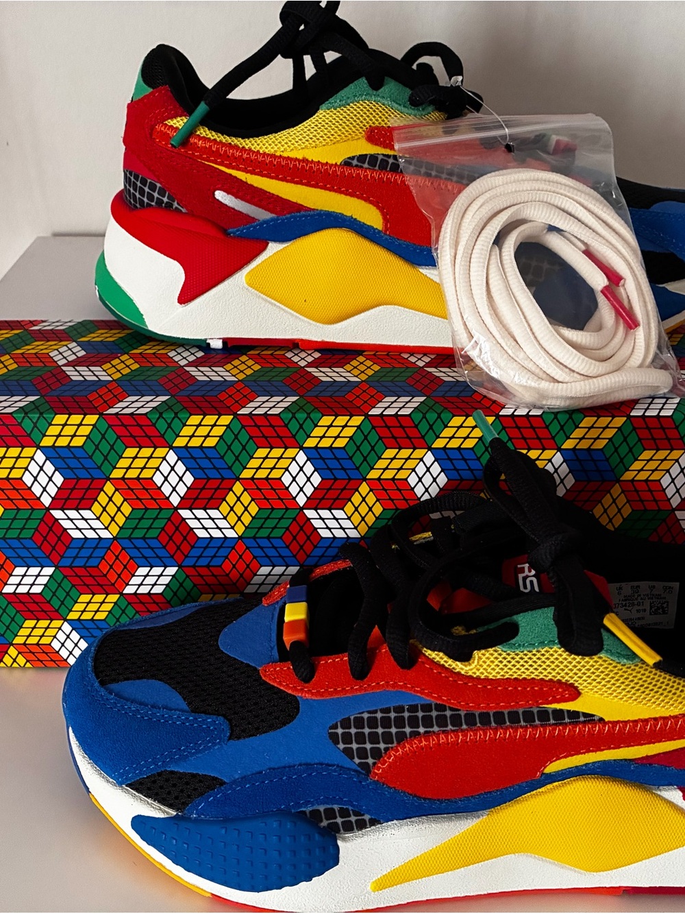 PUMA RS-X³ Rubik’s Cube Sneakers Size 7 New in Box 373428-01 Rare